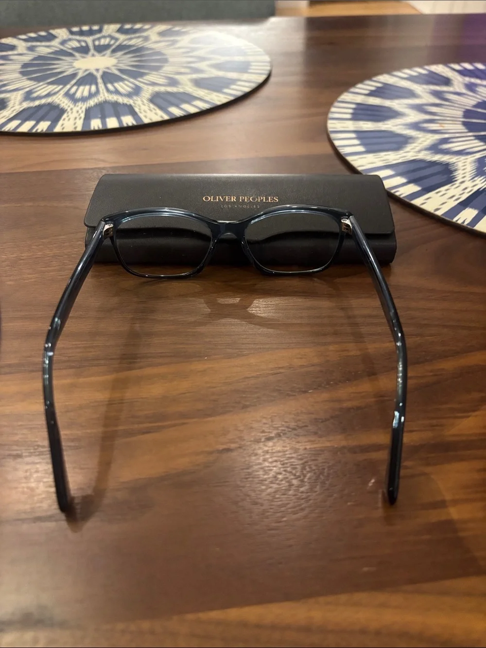 Oliver Peoples Transparent Blue Acetate Glasses